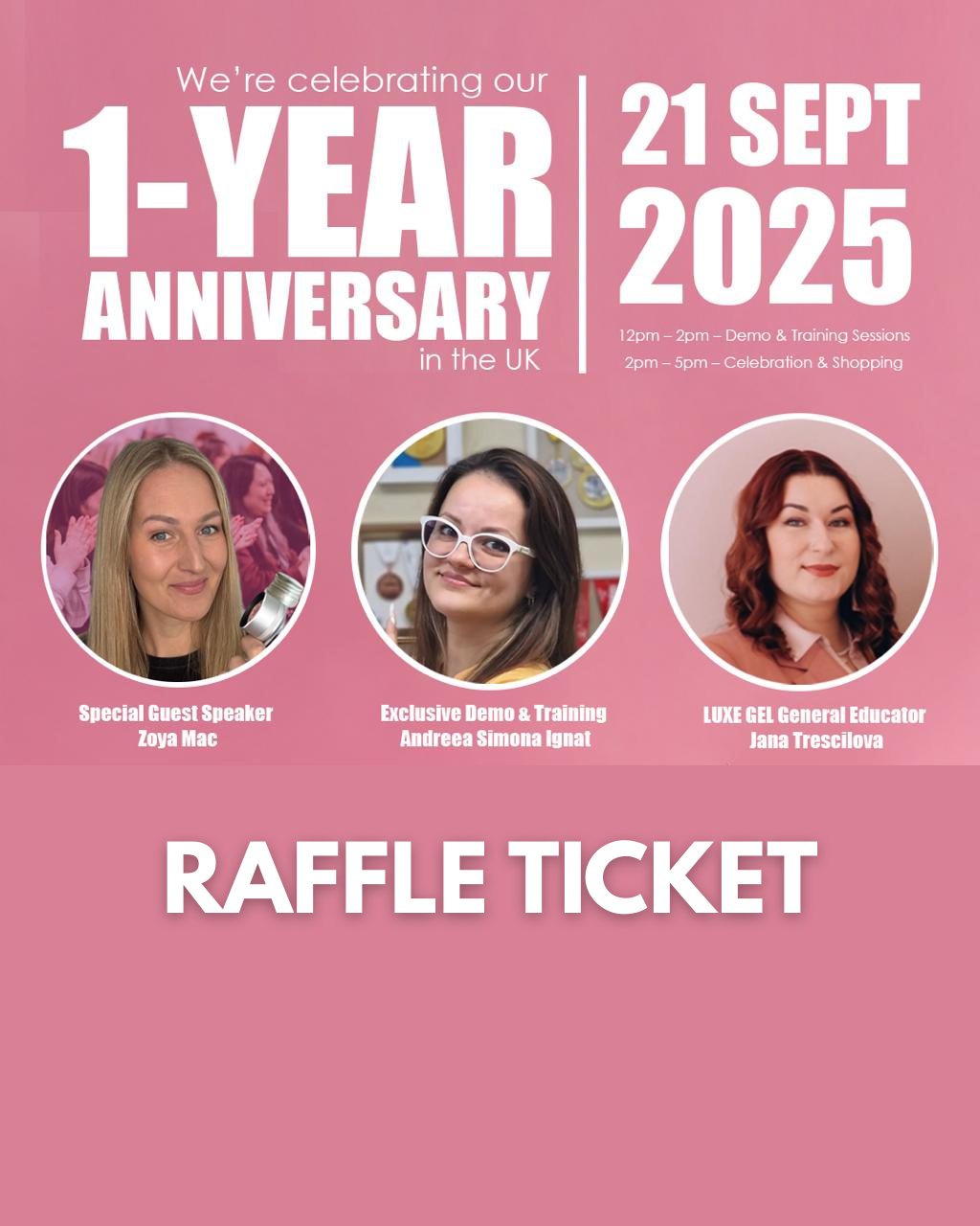 RAFFLE TICKET - 1ST BIRTHDAY ENTRY
