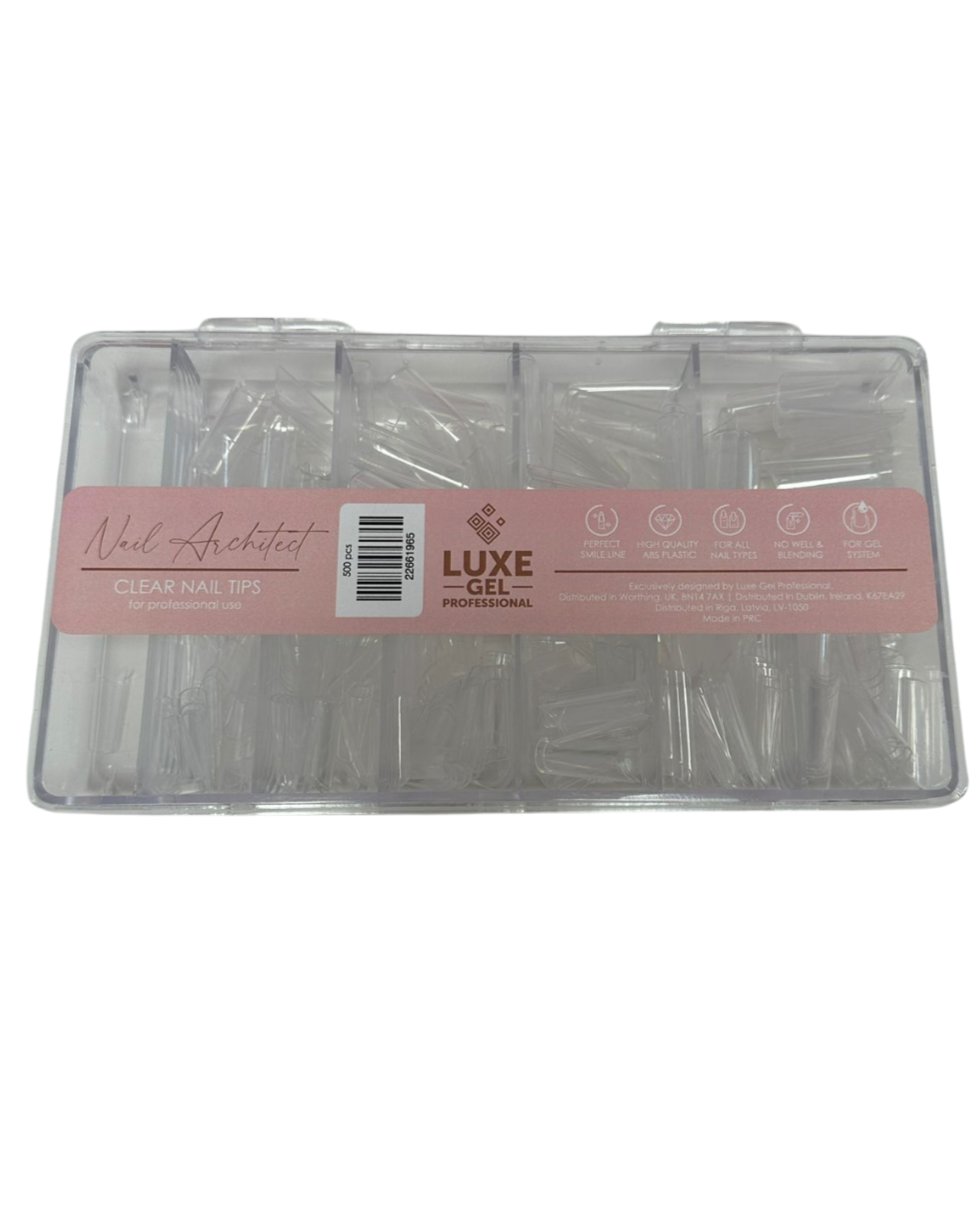 TAPERED SQUARE - NAIL TIPS - CLEAR