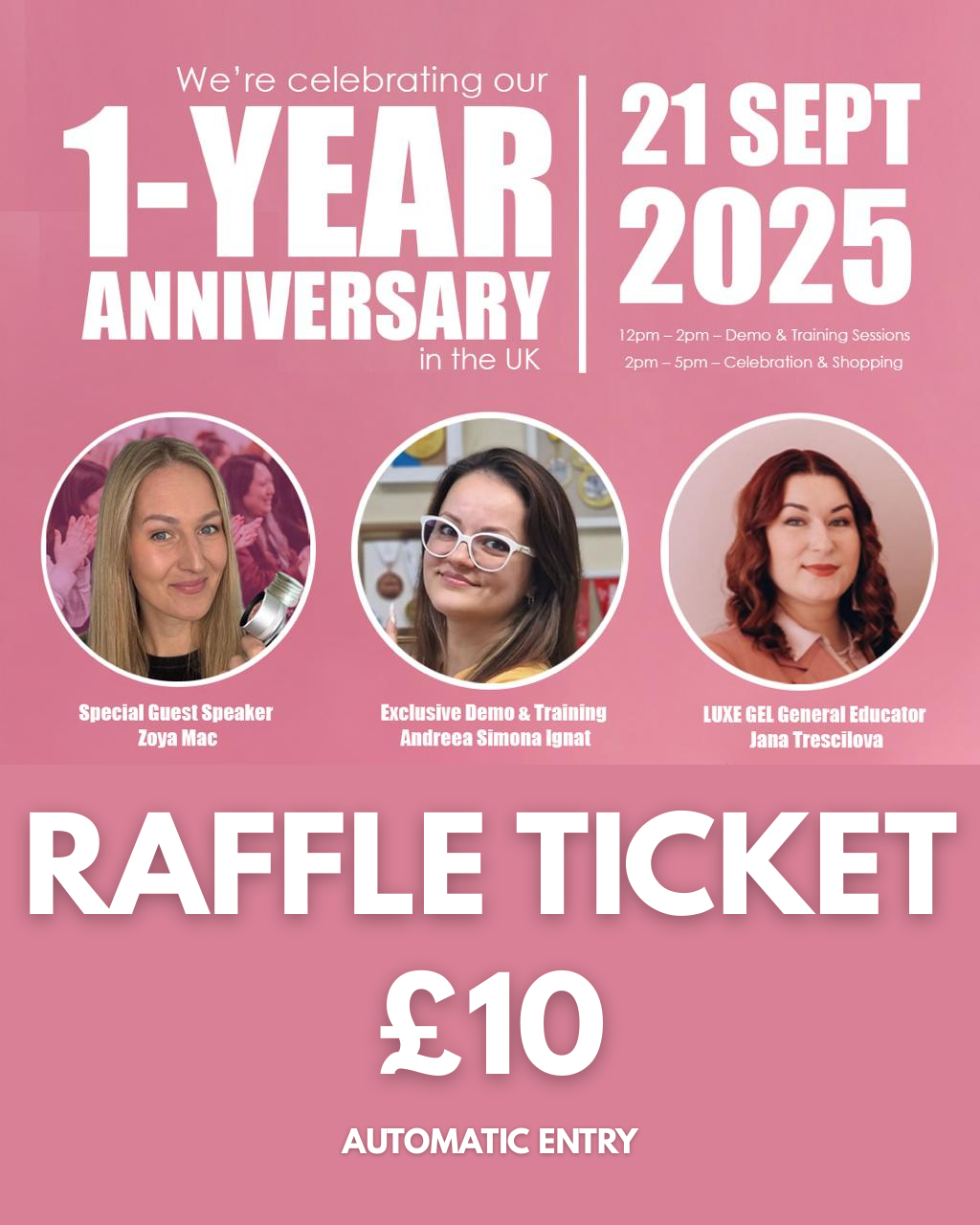 RAFFLE TICKET - 1ST BIRTHDAY ENTRY